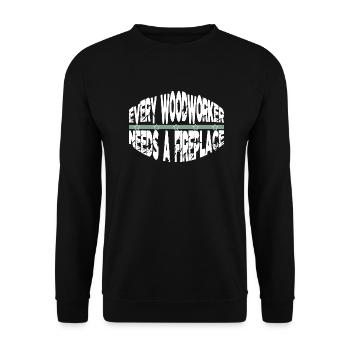 Charpentier Blague Geek Woodworking Gift Apprenti - Sweat-shirt Unisexe - noir - Devant - Alina (178cm) & Michal (187cm)