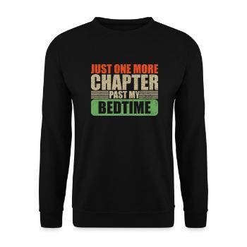 Bedtime One More Chapter Book Lover - Unisex Sweatshirt - black - Front - Alina (178cm) & Michal (187cm)