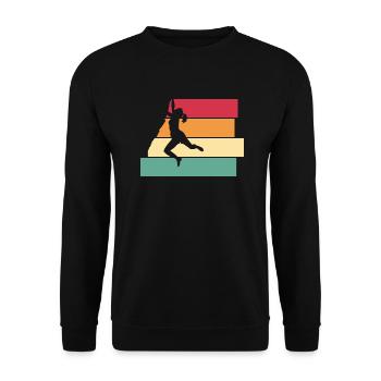 Rock Climbing Vintage Mountains - Unisex Sweatshirt - black - Front - Alina (178cm) & Michal (187cm)