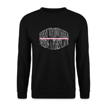 Hommes A Charpentiers Prière T-shirts Blogueur Drôle - Sweat-shirt Unisexe - noir - Devant - Alina (178cm) & Michal (187cm)