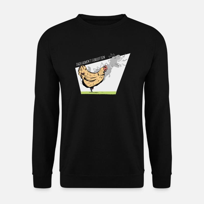 Lustiges Huhn mit Dinosaurierschatten - das haben sie nicht - Unisex Pullover - Schwarz