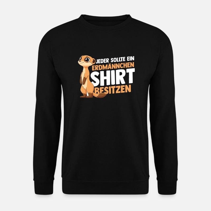 Erdmännchen - Unisex Pullover - Schwarz