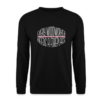 Outils de citation Happy Joke Charpentier blagues Forester - Sweat-shirt Unisexe - noir - Devant - Alina (178cm) & Michal (187cm)