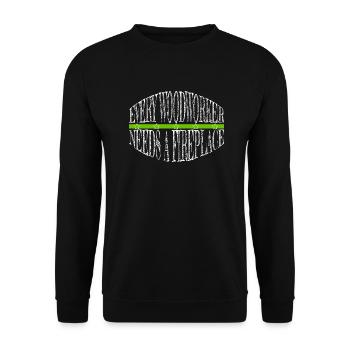 carpenter funny tshirts forestry - Unisex Pullover - Schwarz - Vorne - Alina (178cm) & Michal (187cm)