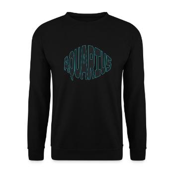 AQUARIUS - Unisex Sweatshirt - black - Front - Alina (178cm) & Michal (187cm)