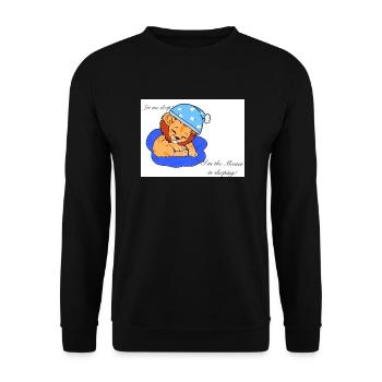 Lion endormi - Sweat-shirt Unisexe - noir - Devant - Alina (178cm) & Michal (187cm)