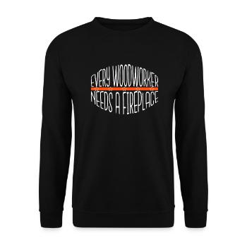 apprentice carpenter funny tshirts - Unisex Pullover - Schwarz - Vorne - Alina (178cm) & Michal (187cm)