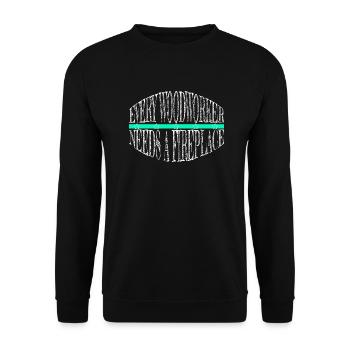 Menuiserie Tronçonneuse Bday Charpentier Plombier Arbre - Sweat-shirt Unisexe - noir - Devant - Alina (178cm) & Michal (187cm)