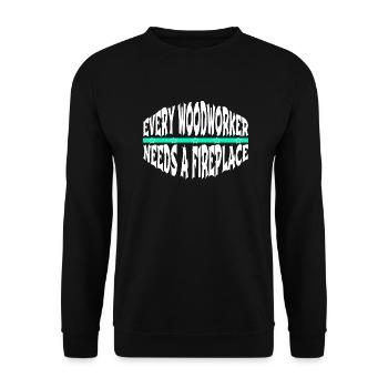 lumber union carpenter gift idea - Unisex Pullover - Schwarz - Vorne - Alina (178cm) & Michal (187cm)