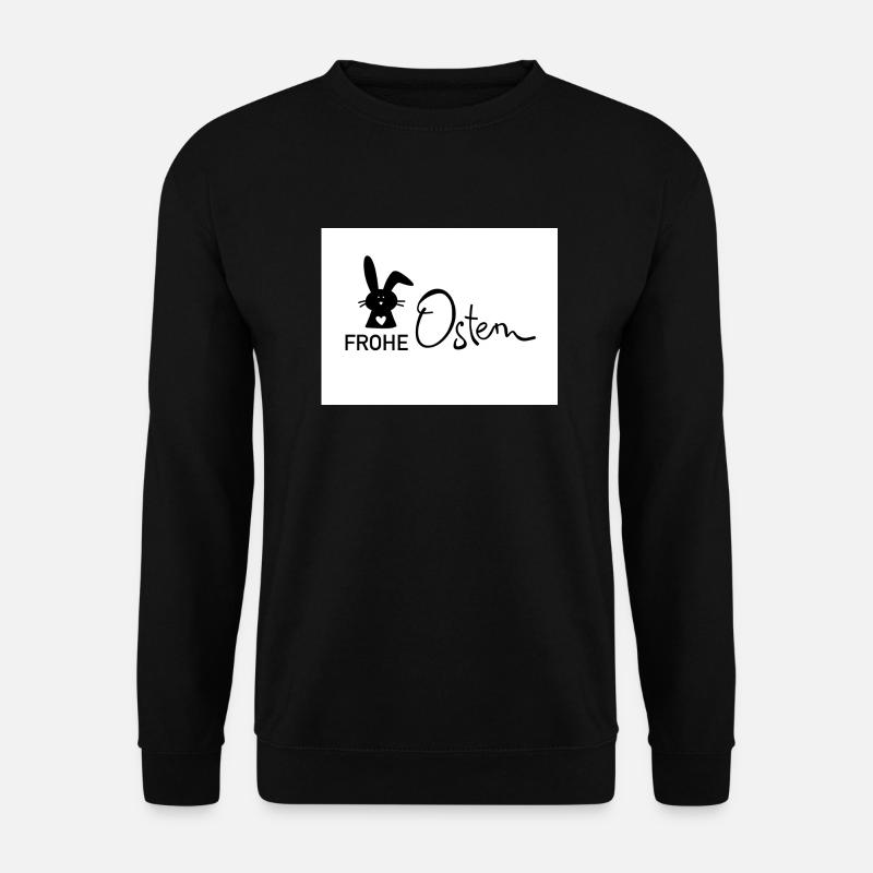 Sketchnotes Schriftzug Frohe Ostern - Unisex Pullover - Schwarz