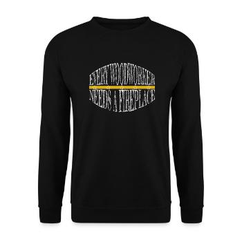 felling fun sayings funny sayings love - Unisex Sweatshirt - black - Front - Alina (178cm) & Michal (187cm)