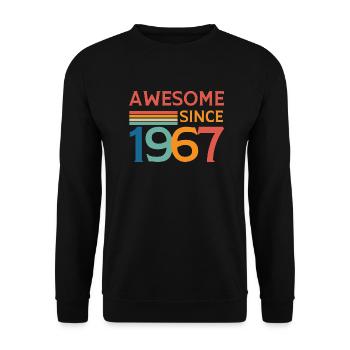 Großartig seit 1967 - Unisex Pullover - Schwarz - Vorne - Alina (178cm) & Michal (187cm)