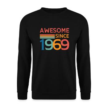 Awesome since 1969 - Unisex Sweatshirt - black - Front - Alina (178cm) & Michal (187cm)