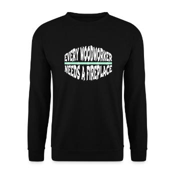 lumberjack hearbeat joke fun shirt - Unisex Sweatshirt - black - Front - Alina (178cm) & Michal (187cm)