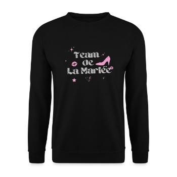 Silver Bride's Team - Unisex Sweatshirt - black - Front - Alina (178cm) & Michal (187cm)