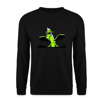 Wing Dragon DJ Mixer Party Monster Music - Unisex Sweatshirt - black - Front - Alina (178cm) & Michal (187cm)