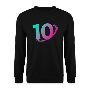 Number 10 multicolor - Unisex Sweatshirt - black - Front - Alina (178cm) & Michal (187cm)