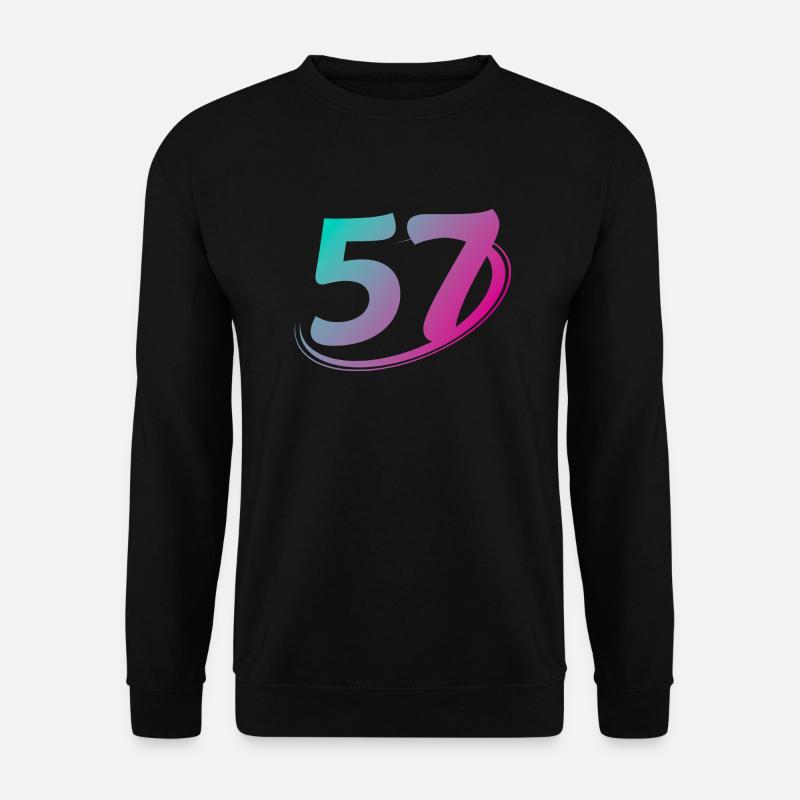 Nummer 57 mehrfarbig - Unisex Pullover - Schwarz