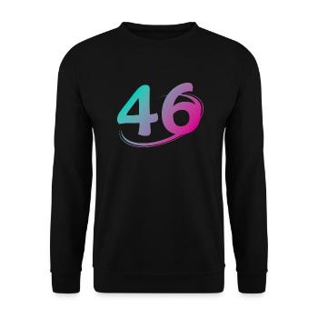Numéro 46 multicolore - Sweat-shirt Unisexe - noir - Devant - Alina (178cm) & Michal (187cm)