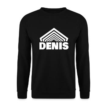 First name Denis - Unisex Sweatshirt - black - Front - Alina (178cm) & Michal (187cm)