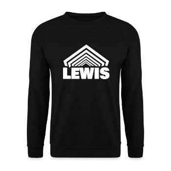 Vorname Lewis - Unisex Pullover - Schwarz - Vorne - Alina (178cm) & Michal (187cm)