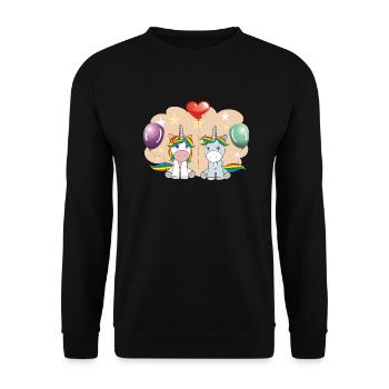 Bébés licornes - Sweat-shirt Unisexe - noir - Devant - Alina (178cm) & Michal (187cm)