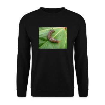Tigerschnecke auch große graue Schnecke Tigerschnegel - Unisex Pullover - Schwarz - Vorne - Alina (178cm) & Michal (187cm)