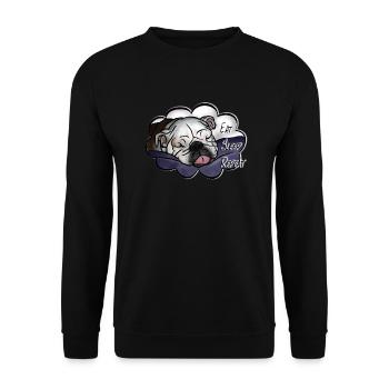 Manger Dormir Répéter Bulldog - Sweat-shirt Unisexe - noir - Devant - Alina (178cm) & Michal (187cm)