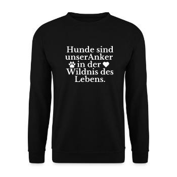 Dicton de chien - Sweat-shirt Unisexe - noir - Devant - Alina (178cm) & Michal (187cm)