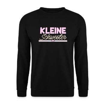 Kleine Schwester - Unisex Pullover - Schwarz - Vorne - Alina (178cm) & Michal (187cm)