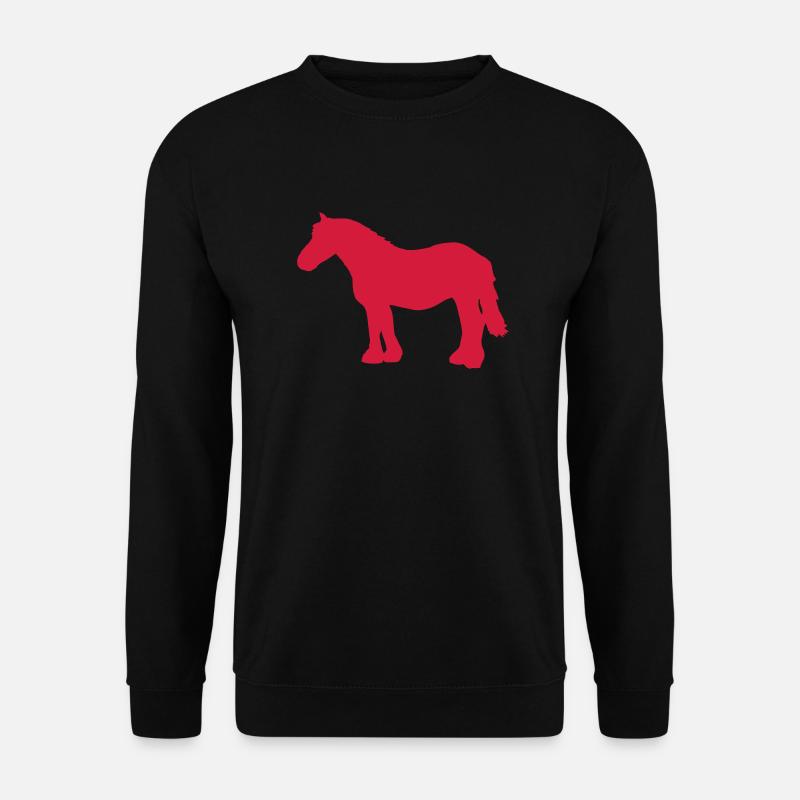 Kaltblut Pferd - Unisex Pullover - Schwarz