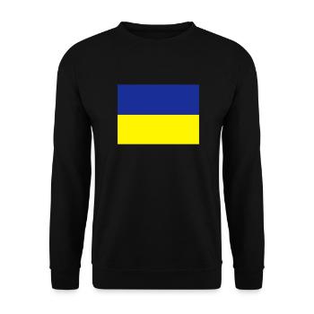 fahne_ukraine - Unisex Pullover - Schwarz - Vorne - Alina (178cm) & Michal (187cm)