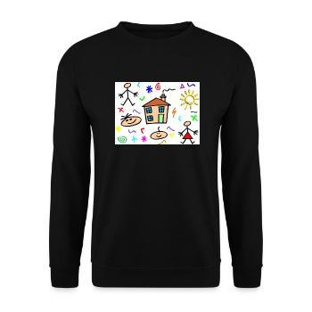 DESSIN ENFANTS - Sweat-shirt Unisexe - noir - Devant - Alina (178cm) & Michal (187cm)