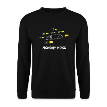 Monday Mood - Unisex Sweatshirt - black - Front - Alina (178cm) & Michal (187cm)
