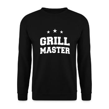 Grillmaster Grill Chef - Unisex Sweatshirt - black - Front - Alina (178cm) & Michal (187cm)