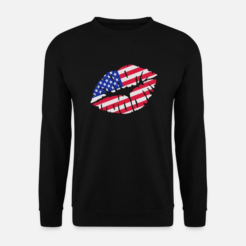 USA - Unisex Pullover - Schwarz