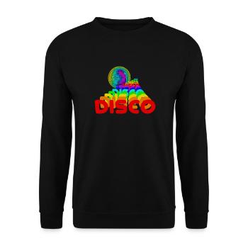 Disko - Unisex Pullover - Schwarz - Vorne - Alina (178cm) & Michal (187cm)