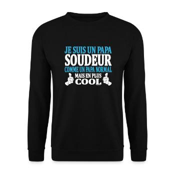 Je suis un papa soudeur - Sweat-shirt Unisexe - noir - Devant - Alina (178cm) & Michal (187cm)