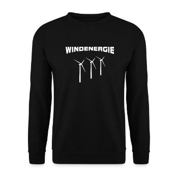 Wind energy Wind turbines - Unisex Sweatshirt - black - Front - Alina (178cm) & Michal (187cm)