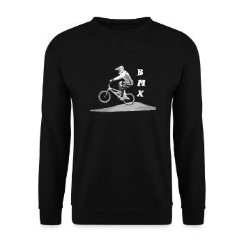 Fahrrad bmx Mountainbike - Unisex Pullover - Schwarz - Vorne - Alina (178cm) & Michal (187cm)