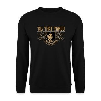 All that Tango • Argentino Ledesma - Unisex Sweatshirt - black - Front - Alina (178cm) & Michal (187cm)