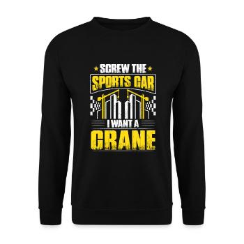 Kranführer Kranfahrer Kran Crane Operator - Unisex Pullover - Schwarz - Vorne - Alina (178cm) & Michal (187cm)