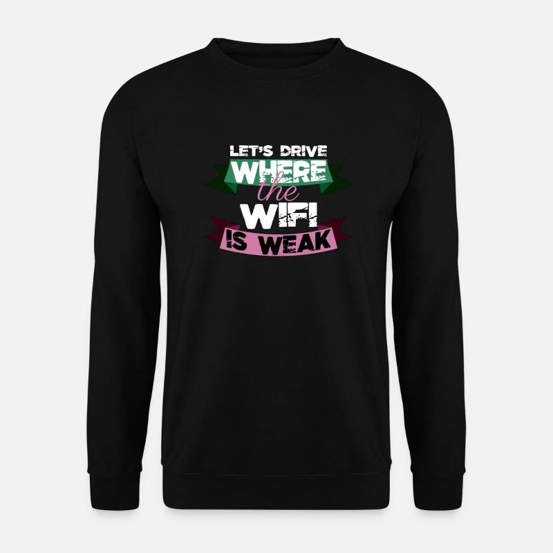 backpacking camper queen hippie hiking - Unisex Pullover - Schwarz