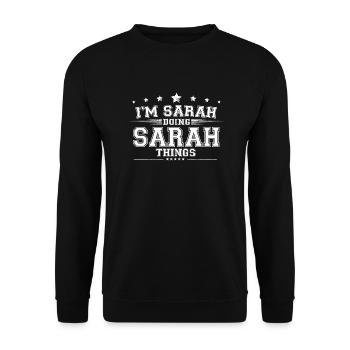 Sara - Unisex Pullover - Schwarz - Vorne - Alina (178cm) & Michal (187cm)
