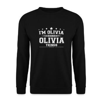 Olivia - Unisex Sweatshirt - black - Front - Alina (178cm) & Michal (187cm)