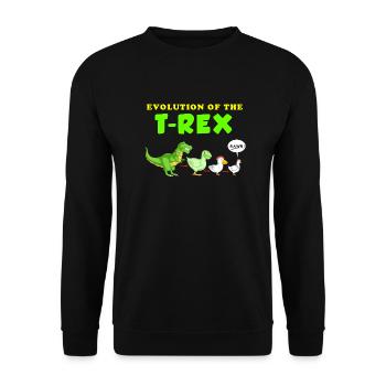 Entwicklung des Trex - Unisex Pullover - Schwarz - Vorne - Alina (178cm) & Michal (187cm)