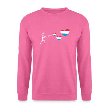 pays-bas hollande amour hollandais oranje néerlandais - Sweat-shirt Unisexe - rose - Devant