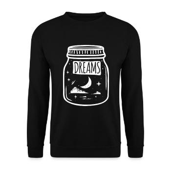 Ein Glas mit Träumen - Einweckglas - Unisex Pullover - Schwarz - Vorne - Alina (178cm) & Michal (187cm)
