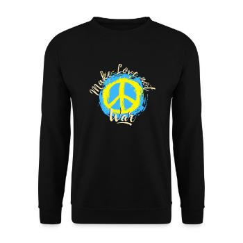 Paix Liebe Frieden faire l’amour pas la guerre Ukraine - Sweat-shirt Unisexe - noir - Devant - Alina (178cm) & Michal (187cm)