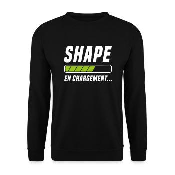 shape en chargement cadeau blague muscu humour - Sweat-shirt Unisexe - noir - Devant - Alina (178cm) & Michal (187cm)